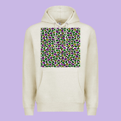 Mardi Gras Leopard  Seamless Pattern Premium Hoodie Designed By Fadigitalartstudio