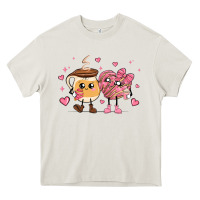 Cream valentines  day conchas and cafecito Heavy Core Tee - MaliasSmallBusiness