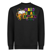 Black mardi gras drinking team 12 inches 300 dpi Heavyweight Sweatshirt - CowGirlArtShop
