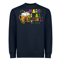 Navy mardi gras drinking team 12 inches 300 dpi Heavyweight Sweatshirt - CowGirlArtShop