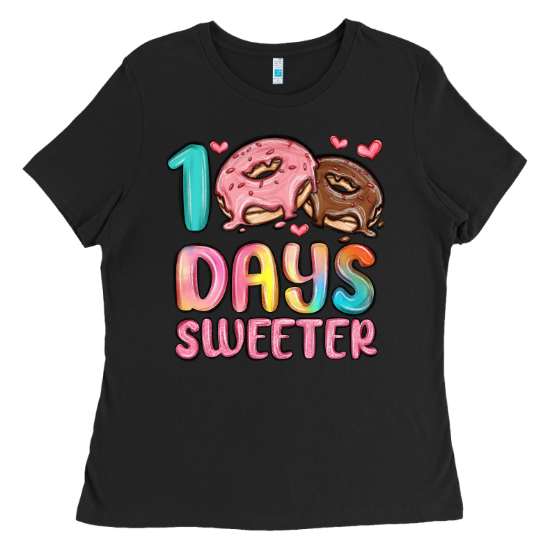 100 Days Sweeter Ladies Tee by MaliasSmallBusiness | Teevron