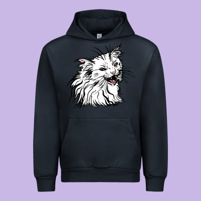 Drawing Cat Urban Hoodie Designed By Racoondesign