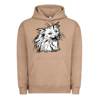 Pigment Burro Drawing Cat Urban Hoodie - RacoonDesign