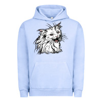 Pigment Grape Ice Drawing Cat Urban Hoodie - RacoonDesign
