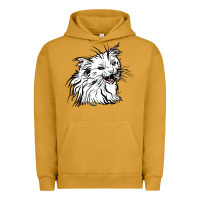 Pigment Peanut Butter Drawing Cat Urban Hoodie - RacoonDesign