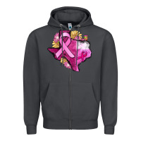 Smoke Texas Cancer Awareness map Zipper Hoodie - FaDigitalArtStudio