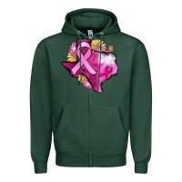 Texas Cancer Awareness Map Zipper Hoodie | Teevron