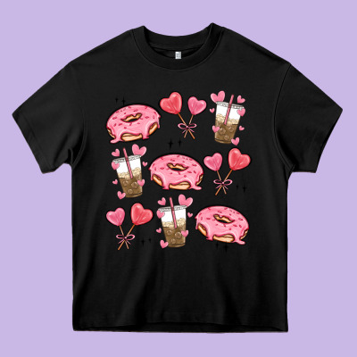 Valentines Day Doodles Heavy Core Tee Designed By Maliassmallbusiness