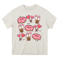 Cream valentines day doodles Heavy Core Tee - MaliasSmallBusiness