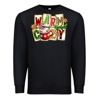 Black warm and cozy hot cocoa Premium Sweatshirt - FaDigitalArtStudio