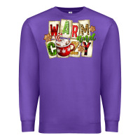 Purple warm and cozy hot cocoa Premium Sweatshirt - FaDigitalArtStudio