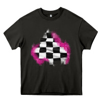 Asphalt race flag glitter patch Heavy Core Tee - AdoDesignShop