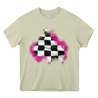 Mossy race flag glitter patch Heavy Core Tee - AdoDesignShop