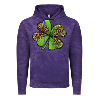 Cloud Purple leopard shamrock Vintage Hoodie - Jasminsmagicworld