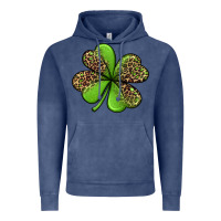 Vintage Denim leopard shamrock Vintage Hoodie - Jasminsmagicworld