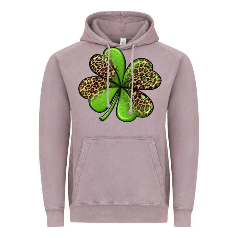 Leopard Shamrock Vintage Hoodie by Jasminsmagicworld | Teevron