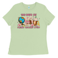 Matcha 100 days of doing teacher stuff Ladies Tee - MaliasSmallBusiness