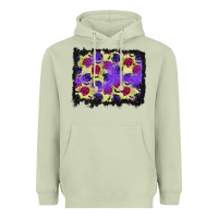 Matcha halloween bat and roses background Heavyweight Hoodie - BundleAndBundleShop