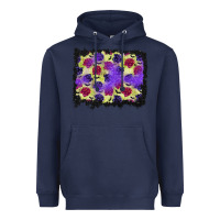 Navy halloween bat and roses background Heavyweight Hoodie - BundleAndBundleShop
