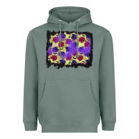 Sage halloween bat and roses background Heavyweight Hoodie - BundleAndBundleShop