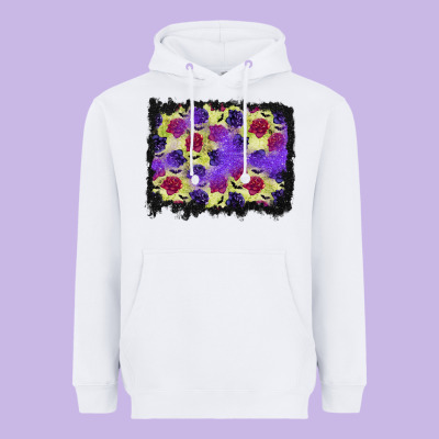Halloween Bat And Roses Background Heavyweight Hoodie Designed By Bundleandbundleshop