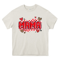 Cream valentine mama Heavy Core Tee - MaliasSmallBusiness