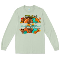 Matcha thankful grateful blessed mom pumpkin Long Sleeve Tee - NancyCooperArtShop