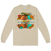 Mushroom thankful grateful blessed mom pumpkin Long Sleeve Tee - NancyCooperArtShop