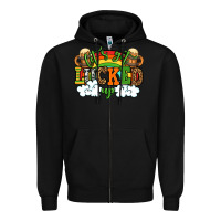 Black Let's get lucked up St. Patrick's Day Zipper Hoodie - OliviaCreatesArt