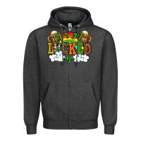 Charcoal Heather Let's get lucked up St. Patrick's Day Zipper Hoodie - OliviaCreatesArt