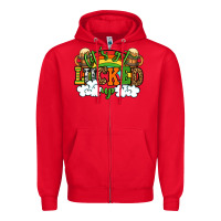 Red Let's get lucked up St. Patrick's Day Zipper Hoodie - OliviaCreatesArt