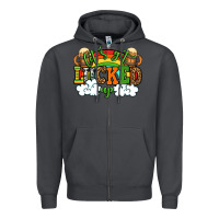 Smoke Let's get lucked up St. Patrick's Day Zipper Hoodie - OliviaCreatesArt