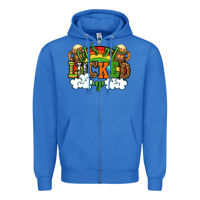 Let's Get Lucked Up St. Patrick's Day Zipper Hoodie by OliviaCreatesArt | Teevron