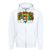 White Let's get lucked up St. Patrick's Day Zipper Hoodie - OliviaCreatesArt