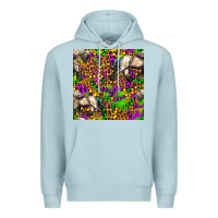 Blue Mist mardi gras leopard horse seamless pattern Premium Hoodie - FaDigitalArtStudio