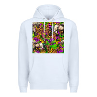 White mardi gras leopard horse seamless pattern Premium Hoodie - FaDigitalArtStudio
