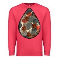 Cardinal african fabric pattern teardrop earrings Premium Sweatshirt - BundleAndBundleShop