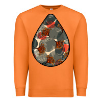 Carrot african fabric pattern teardrop earrings Premium Sweatshirt - BundleAndBundleShop