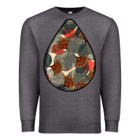 Charcoal Heather african fabric pattern teardrop earrings Premium Sweatshirt - BundleAndBundleShop