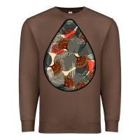Chestnut african fabric pattern teardrop earrings Premium Sweatshirt - BundleAndBundleShop