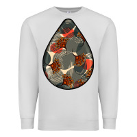 Dove Grey african fabric pattern teardrop earrings Premium Sweatshirt - BundleAndBundleShop
