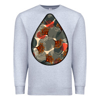 Heather Grey african fabric pattern teardrop earrings Premium Sweatshirt - BundleAndBundleShop