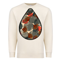 Sandshell african fabric pattern teardrop earrings Premium Sweatshirt - BundleAndBundleShop