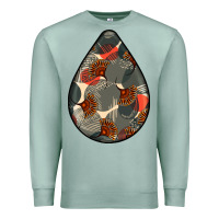Seafoam african fabric pattern teardrop earrings Premium Sweatshirt - BundleAndBundleShop