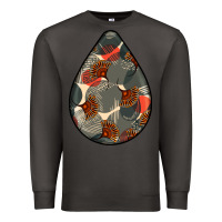 Smoke african fabric pattern teardrop earrings Premium Sweatshirt - BundleAndBundleShop