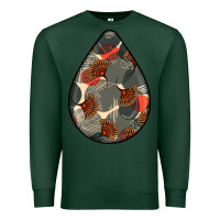African Fabric Pattern Teardrop Earrings Premium Sweatshirt | Teevron