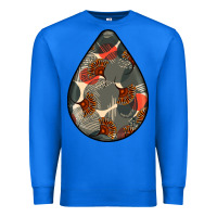 True Royal african fabric pattern teardrop earrings Premium Sweatshirt - BundleAndBundleShop