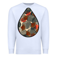 White african fabric pattern teardrop earrings Premium Sweatshirt - BundleAndBundleShop