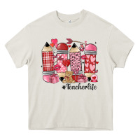 Cream valentines day teacher life Heavy Core Tee - MaliasSmallBusiness