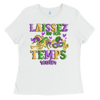 White laissez les bon temps rouler Ladies Tee - MaliasSmallBusiness